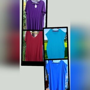Plus Size Casual Lounging Dresses~Women's Size 4XL~Lot Of 4~Lounge Wear~Comfort